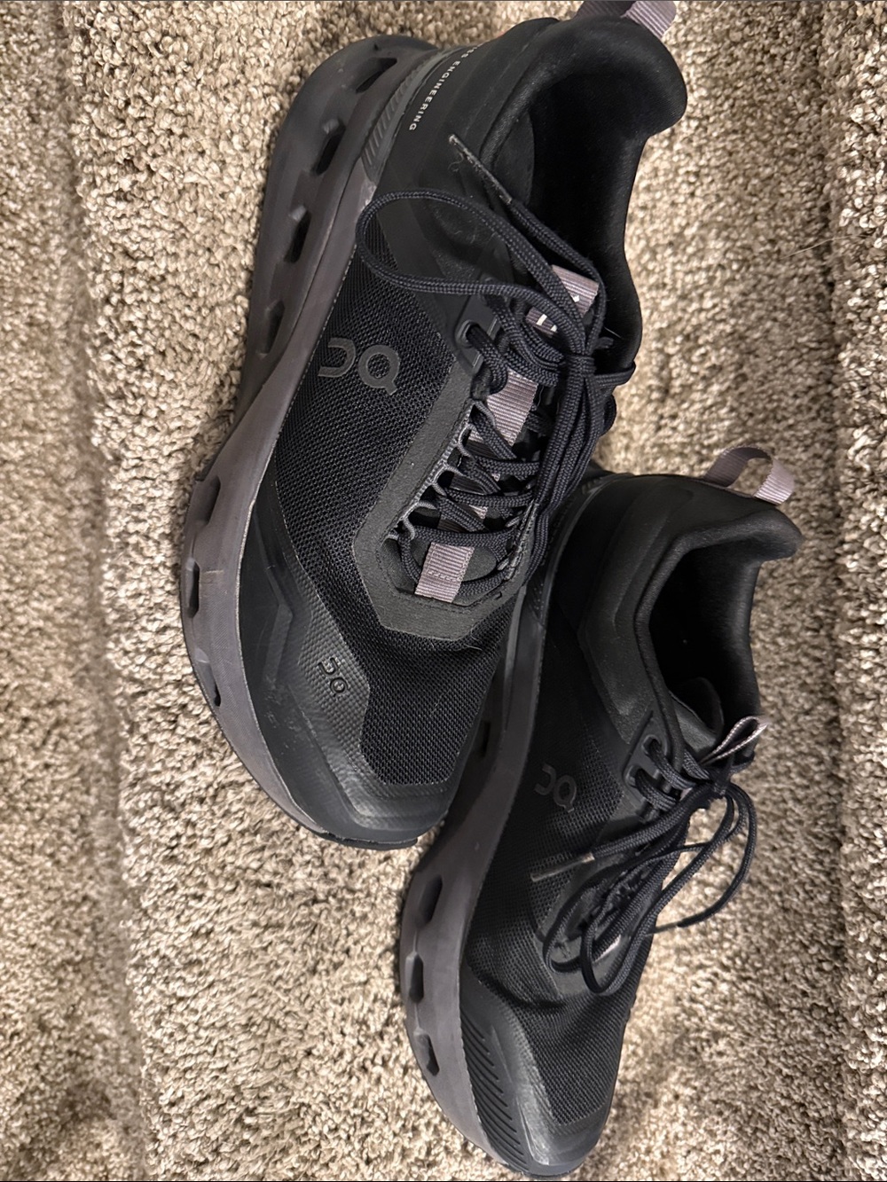 On Running Men's Black Athletic Sneakers with Gray Accents